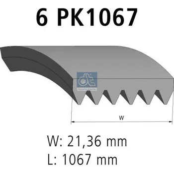 ozubený klínový řemen DT Spare Parts 6.31511