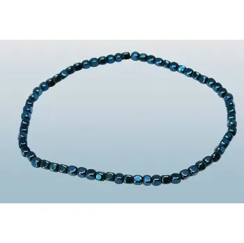 Náramek Jemný hematitový náramek modrý