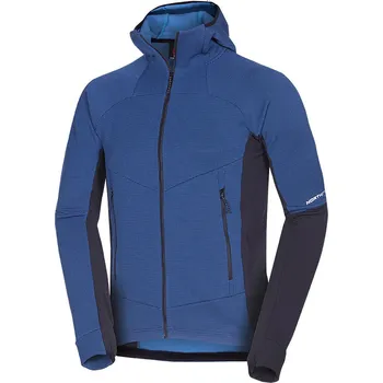 Pánské oblečení Northfinder Pánský aktivní melanžový svetr s kapucí EGON, tmavě modrá,