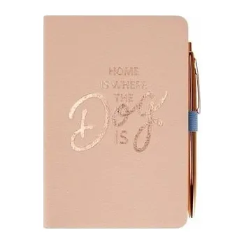 Set školních potřeb Notes 11x16,5cm z długopisem Rose Gold