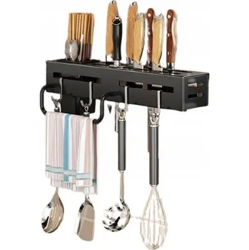 Věšák MULTIFUNKČNÍ ZÁVĚSNÝ KUCHYŇSKÝ DRŽÁK NA ZEĎ 30x5x5,5cm