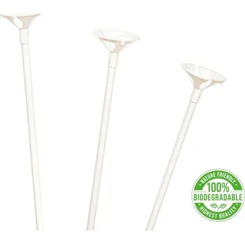 Balónek Tyčka na balónky BIO bílá