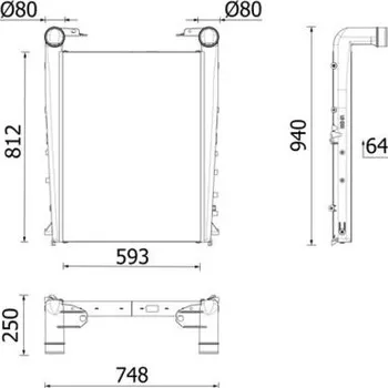 Turbodmychadlo Chladič turba MAHLE CI 712 000P