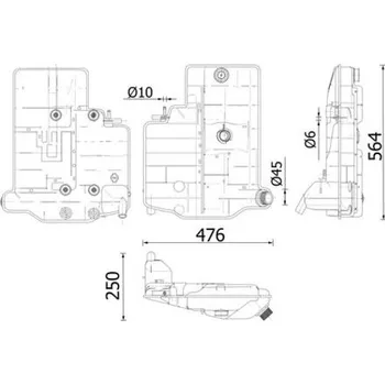 Chladič motoru Vyrovnávací nádoba, chladicí kapalina MAHLE CRT 37 000S