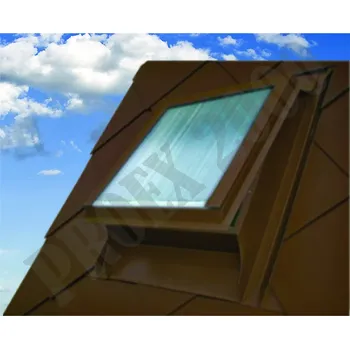 Okno Radomír Ševčík Vikýř hliníkový STANDARD 600x600 mm + LEXAN tmavě hnědý