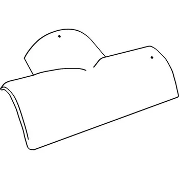 betonová krytina Bramac - spojovací hřebenáč T250 L hl..PROTECTOR - pam.červený