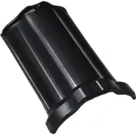 Bramac - keramický drážkový hřebenáč, černá glazura