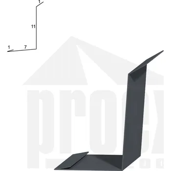 okap Lemování zdí antracit 200 mm