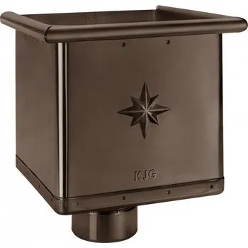 okap KJG Kotlík žlabový sběrný KUBICKÝ tmavě hnědý 100 mm