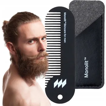Kovový hřeben pro muže na vousy všech typů a délek Monolit