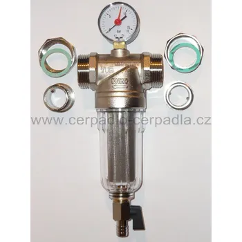 Příslušenství k čerpadlu Tiemme Filtr na vodu 1" s manometrem, PN16, 100 mikronů