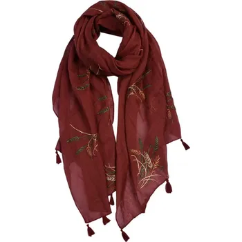 Šála Šála Women Print Red 70*180 cm – 70x180 cm