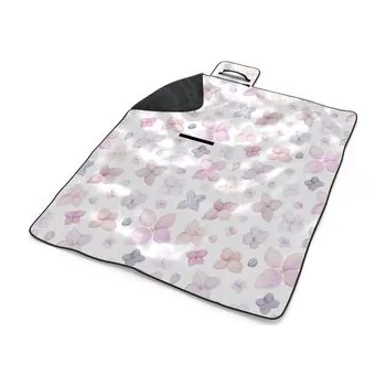 Pikniková deka Plážová deka Fialové květy: 200x140 cm (cs, Sablio)