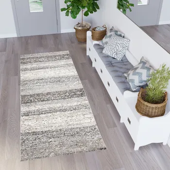 Koberec Běhoun na míru Delhi - abstrakt 1 - béžový Rozměr koberce: 120 cm