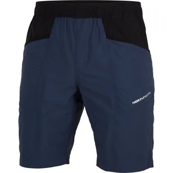 Pánské kraťasy Northfinder Pánské outdoorové pohodlné šortky v bavlněném stylu ARNO, tmavě modrá,