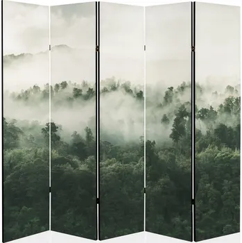 Paraván Paraván závěs do kadeřnictví, salonu, obývacího pokoje, 225x172 cm, hory, les, příroda
