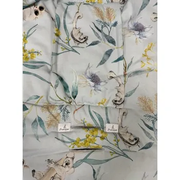 Fusak Zavinovačka / fusak do autosedačky Australian Summer Blue / světle šedý velvet OUTLET