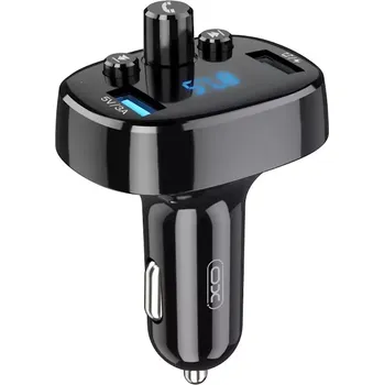 FM transmitter Transmitér FM Bluetooth XO (BCC02) 2x USB A, 15W, barva černá