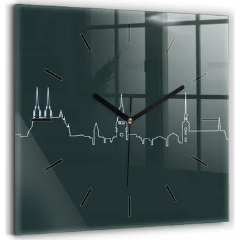 Hodiny Nástěnné hodiny Wallfluent černé 30 cm