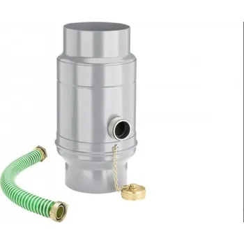 okap KJG Sběrač dešťové vody s hadicí bílo hliníkový 80 mm