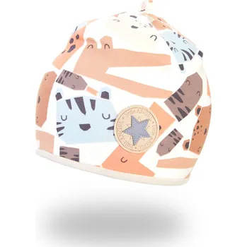 Čepice Little Angel Čepice podšitá Outlast® - zvířátka barevná/sv.béžová Velikost čepic: 3 | 42-44 cm