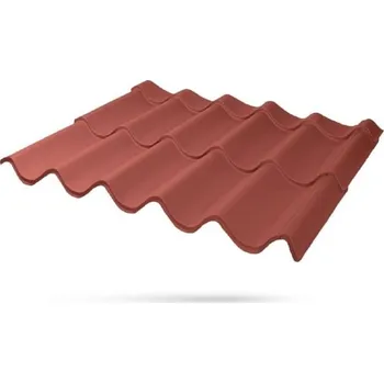 plechová krytina Lindab - Topline Classic krytina polyes 25um tmavě červená RAL3009