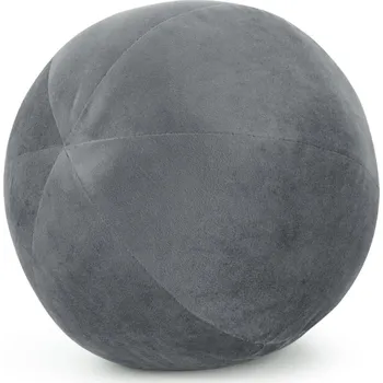 Dekorativní polštářek Luxusní měkký sametový polštář ve tvaru koule Šedá