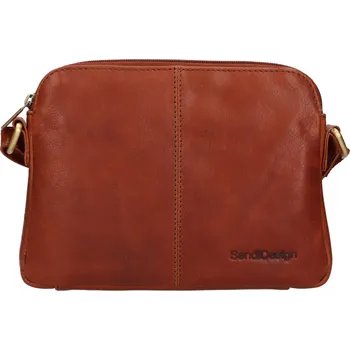 Kabelka Dámská kožená crossbody kabelka SendiDesign Matilda - koňak