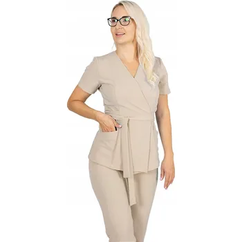 Podprsenka Elastická lékařská tunika s obálkovým sakem a viskózou CARMEN BÉŽOVÁ vel. 38