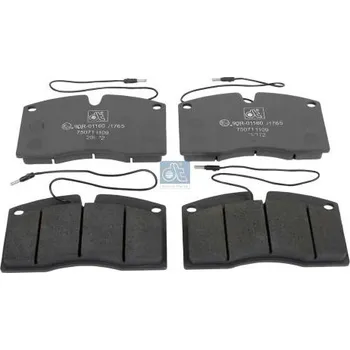 Brzdová destička Sada brzdových destiček, kotoučová brzda DT Spare Parts 6.95116