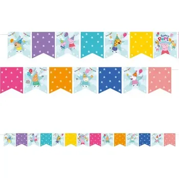 Vlaječková girlanda Prasátko Peppa Party 240cm