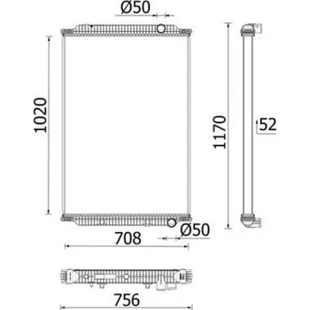 Motor automobilu Chladič, chlazení motoru MAHLE CR 2742 000P