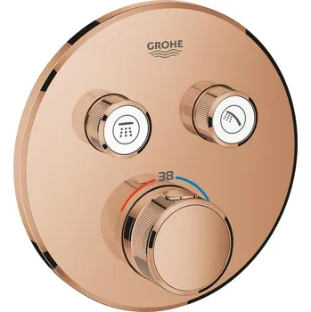 Vodovodní baterie Díl nadomítkový Grohe Grohtherm SmartControl s 2 ventily Warm Sunset 29119DA0