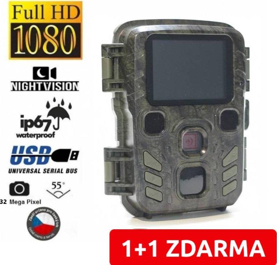Bunaty Mini Full HD fotopast + 32GB karta + fotopast Bunaty ONE + doprava zdarma