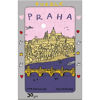 Puzzle Puzzle Růžová Praha