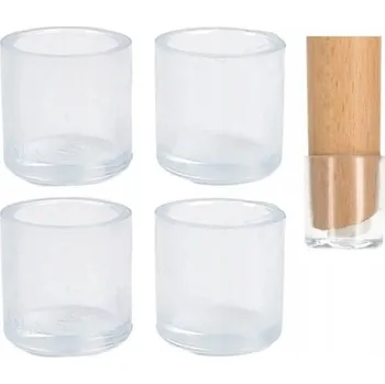 Podložka pod nábytek OCHRANNÉ SILIKONOVÉ NÁVLEKY NA NOHY NÁBYTKU TRANSPARENTNÍ 4KS 25MM