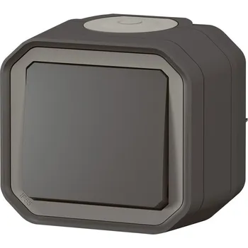 vypínač Tlačítko řazení 1/0 Legrand Plexo antracit