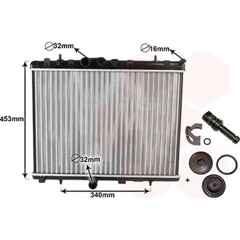 Motor automobilu Chladič, chlazení motoru VAN WEZEL 40002255