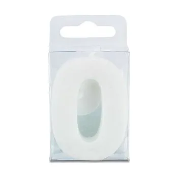 Svíčka Svíčka ve tvaru číslice 0 - mini, bílá - Stadter