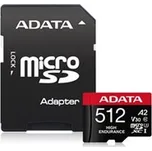 ADATA MicroSDXC karta 512GB High Endurance UHS-I C10 V30 A2 (R:100 W:85 MB s) + SD adaptér