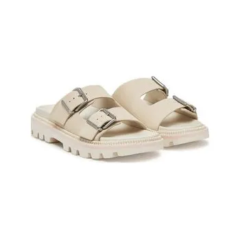 Dámská obuv Nazouváky Tommy Jeans Double Strap Sandal Suede EN0EN02797 Écru 41