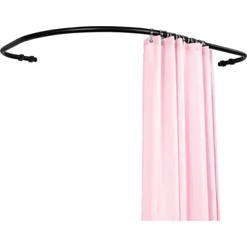 Tyč na sprchový závěs Oblouková sprchová tyč Sasko 90-90 x 25 mm černá