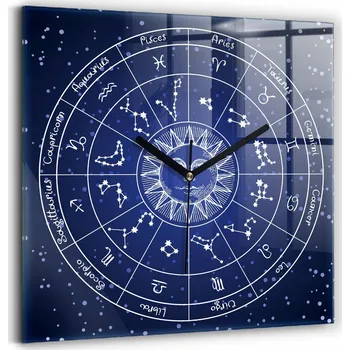 Hodiny Nástěnné hodiny WallFluent modré 30 cm