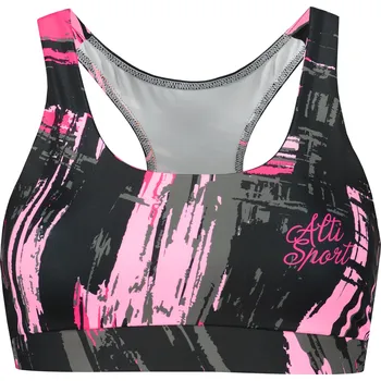 Podprsenka Dámská sportovní podprsenka premium ALTISPORT VOJ/ALW010POD01 ČERNÁ/SVĚTLE RŮŽOVÁ XL