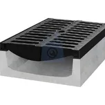 Žlab betonový odvodňovací D400 s litinovou mříží, GUTTA H200 1000 x 250 x 200 mm, balení 1 ks