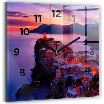 Hodiny Nástěnné hodiny Wallfluent, odstíny modré, 30 cm