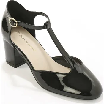 Dámské lodičky Lakované lodičky s páskem přes nárt černá 40