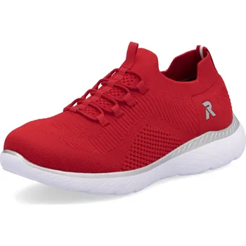 Dámské tenisky DÁMSKÉ TENISKY RIEKER M5074-33 ČERVENÁ Barva: Červená, Velikost: 41