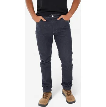 QUECHUA Pánské turistické džínové kalhoty NH 500 Regular 2XL MODRÁ|ČERNÁ