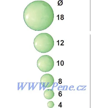 Fluo korálky na návazce 4-10mm Průměr 10mm, 5ks v balení